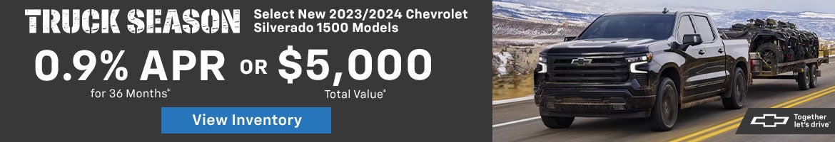 Select New 2023/2024 Chevrolet Silverado 1500 Models