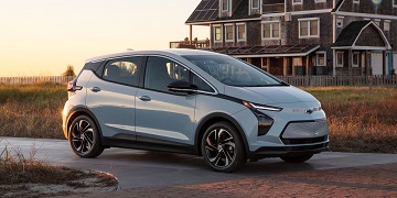 Exterior appearance of the 2021 Chevrolet Bolt EV available at Morristown Chevrolet
