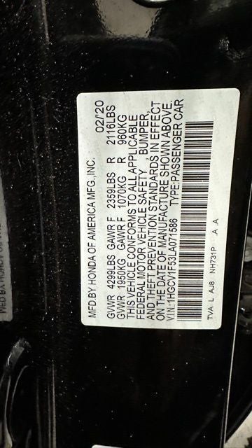 2020 Honda Accord EX-L