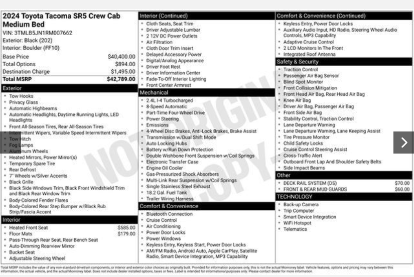 2024 Toyota Tacoma SR5