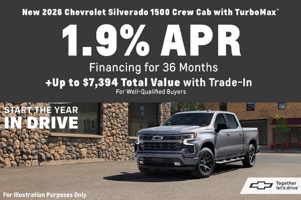 New 2026 Chevrolet Silverado 1500 Crew Cab with TurboMax™