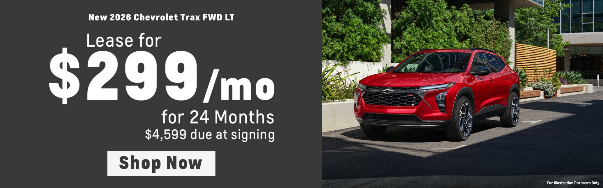 Lease a 2026 Chevrolet Trax for $299 per month in Morristown