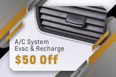 A/C System Evac & Recharge Special