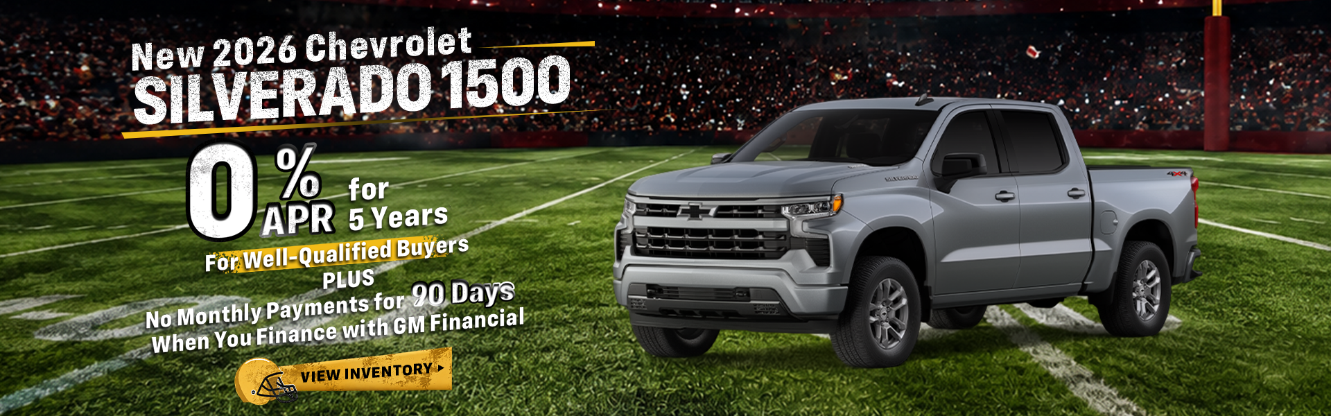 2026 Chevrolet Silverado 1500 with 0% APR for 60 months and 