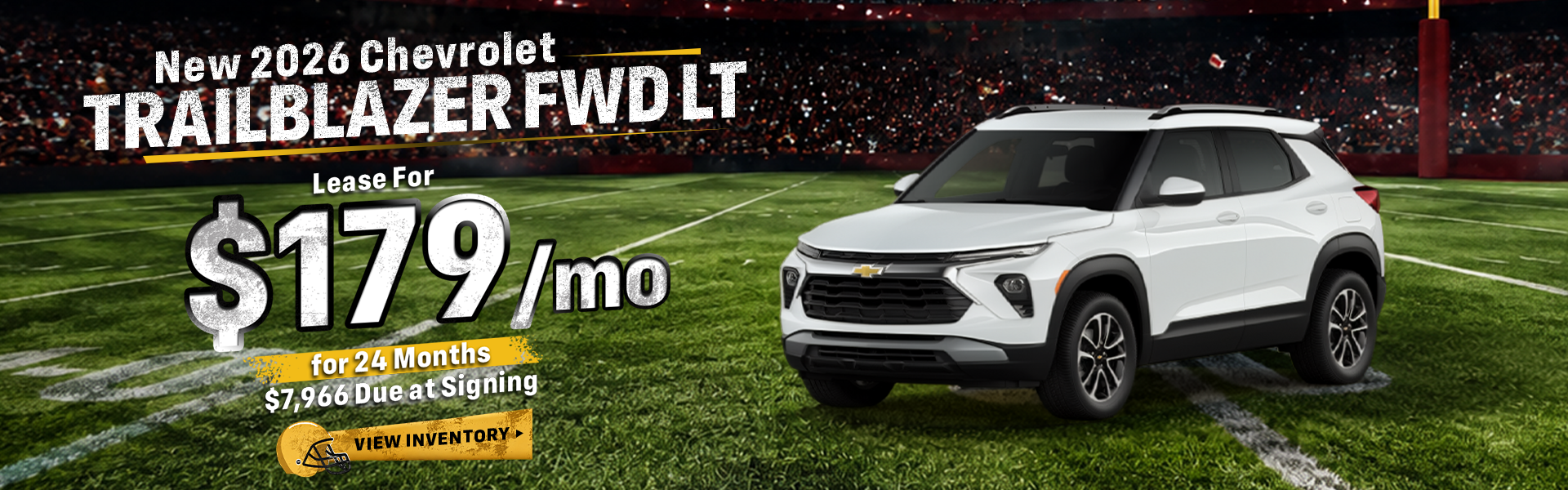 Lease a 2026 Chevrolet Trailblazer FWD LT for $179 per month