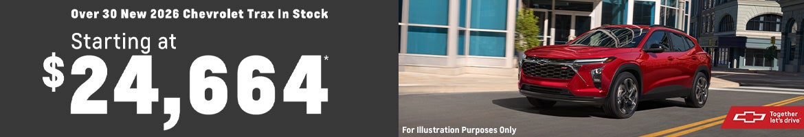 Over 30 New 2026 Chevrolet Trax In Stock